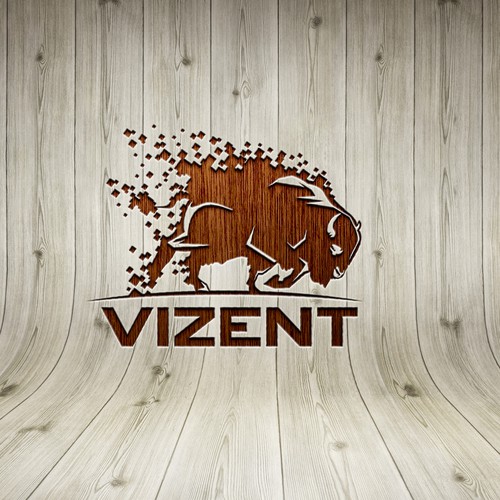 Vizent (buffalo/bison logo design)