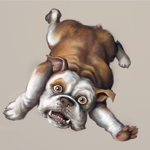 Create a picture of a Bull Dog Avatar for a simulated world