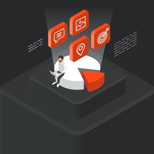 Website illustrations for tech startup