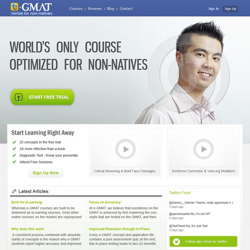 E-GMAT Web Desing