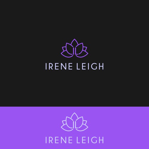 feminine graphic logo for Irene Leigh