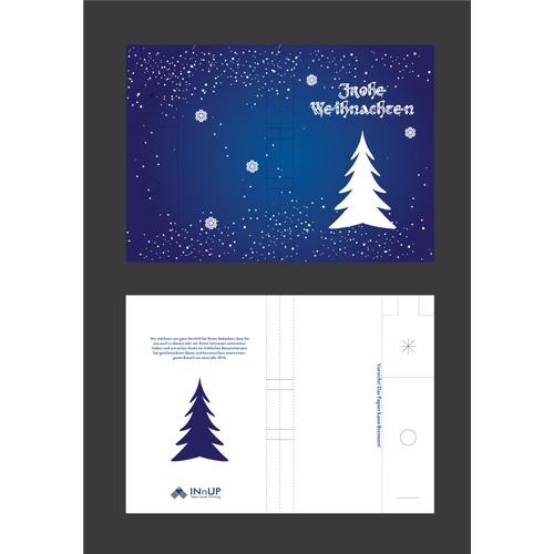 Christmas card as a indd and pdf-file; four-page-card