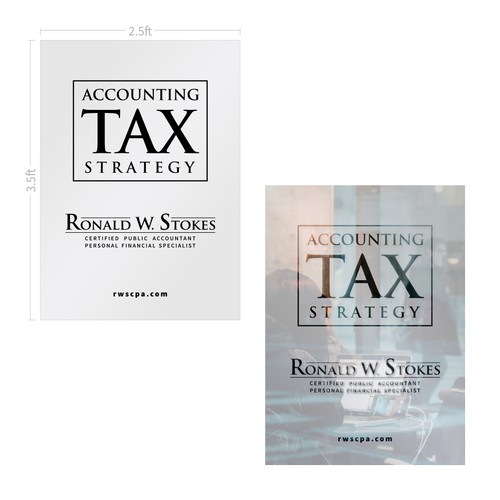 Vinyl Decal (Door) design concept for Ronald W. Stokes CPA