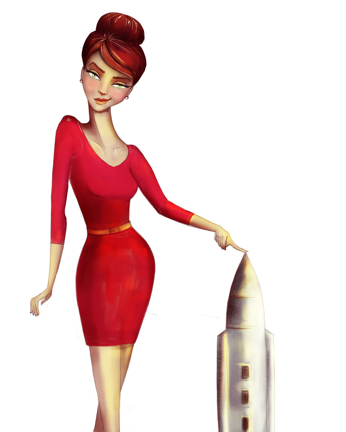 Perfectionist Patty holds down a rocket