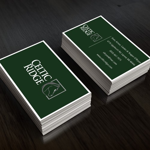 Horse Farm Celtic Ridge Business Card Project