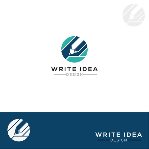 Flat logo concept for Write Idea