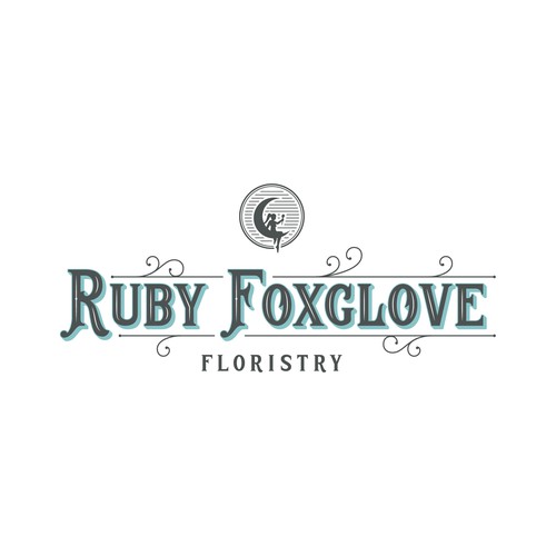 Vintage logo Ruby Foxglove