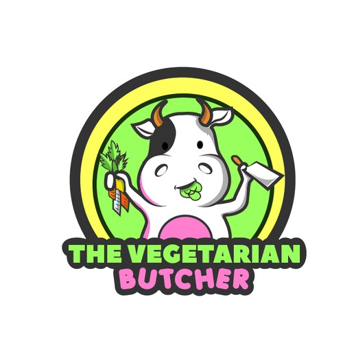 logo for a vegetarian butcher