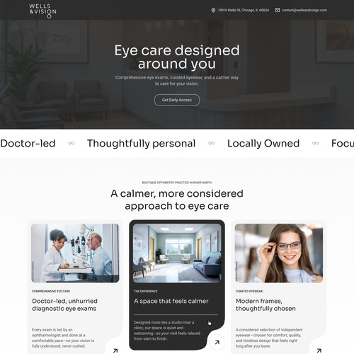 Landing page for eye-clinic