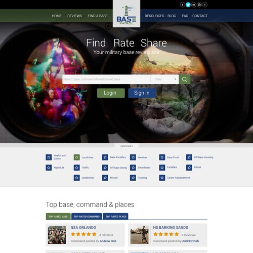 Base Patrol Webdesign entry
