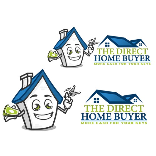 Create a friendly logo/symbol/character brand for The Direct Home Buyer