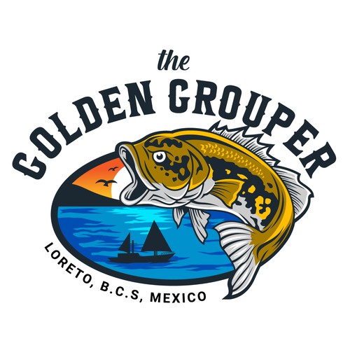 Logo design concept for a fishing lodge in Mexico.