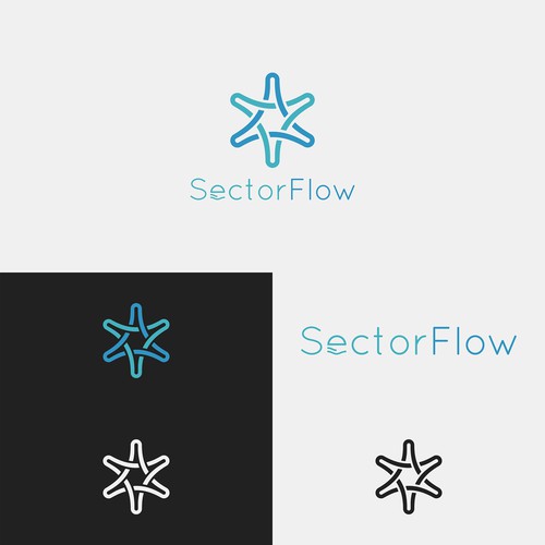 Modern Abstract Logo for SectorFlow