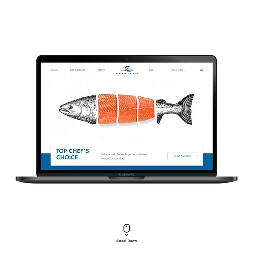 Alaskan Salmon Co Web Design Concept