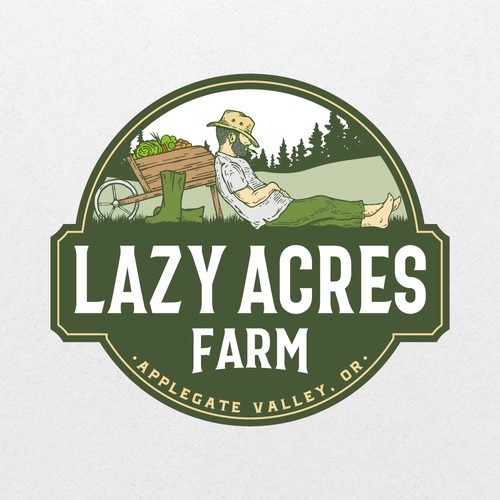 Organic, hand drawn logo for new farm
