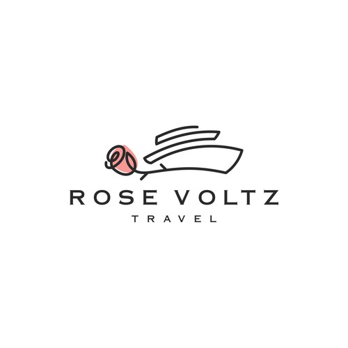 rose and cruise ship logo