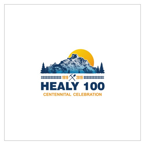 mount centennital logo concept for healy 100 celebration