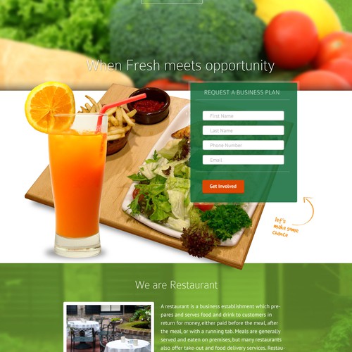 Landing page for Organic Mile