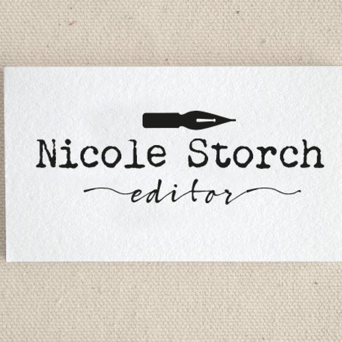 Business card logo concept for editor