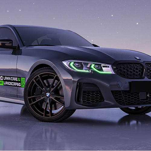 Lawn care & landscaping wrap design