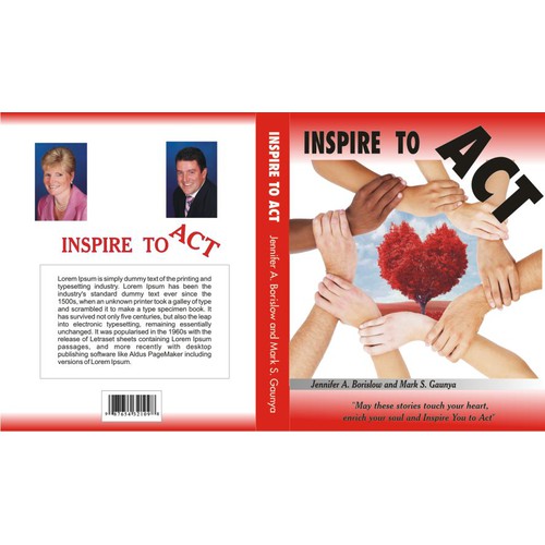 Be "Inspire(d) to Act" - Cover Design for book encouraging corporate philanthropy. Guaranteed!