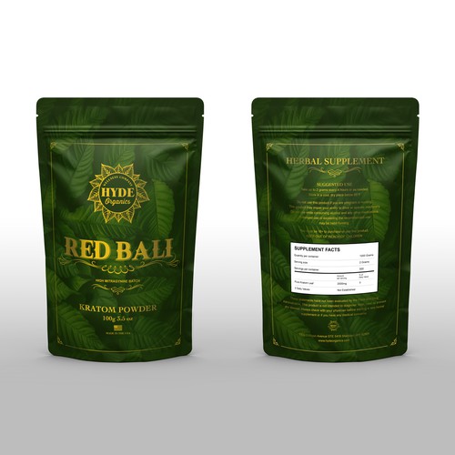 Packaging design for Kratom Powder