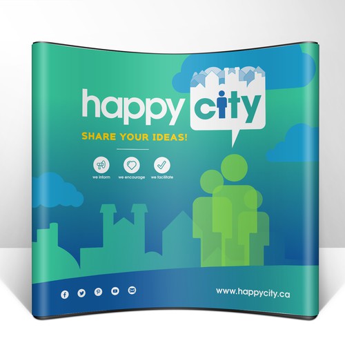 Booth Backdrop Happy City