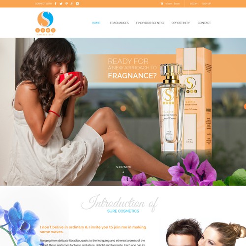 sure cosmetics website re-design