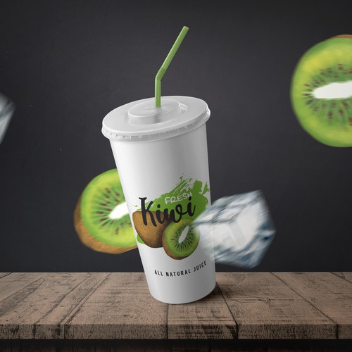 Kiwi juice cup package design