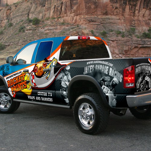 Truck Wrap Design for Rocket Prints