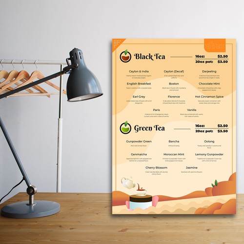 tea restaurant menu #2