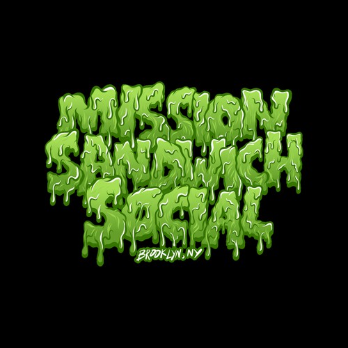 Melted Hand Lettering for Sandwich Company