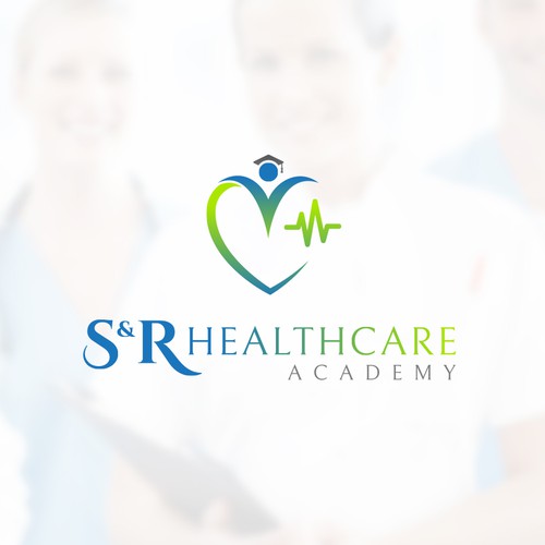 Creative logo for S&R Healthcare Academy logo