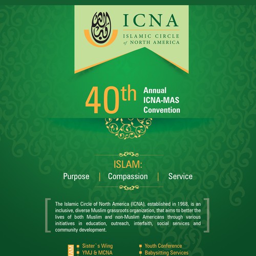 40th Annual ICNA-MAS Convention Flyer and Poster Design