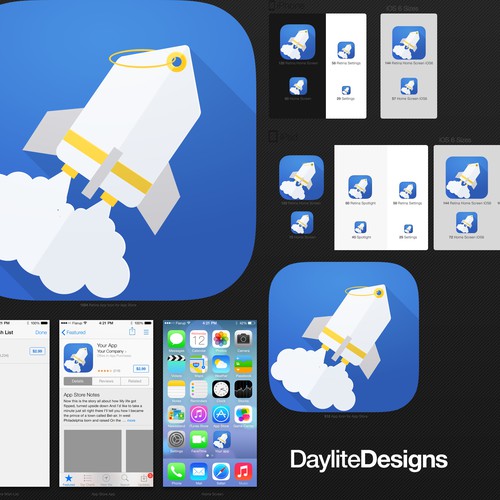 Create Simplicity for Retail Rocket app icon/ logo