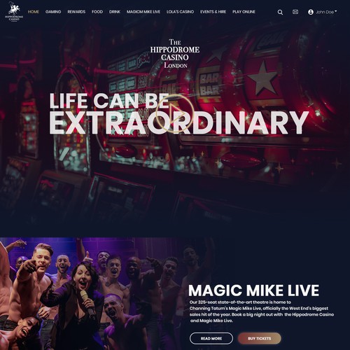 Site design for casino