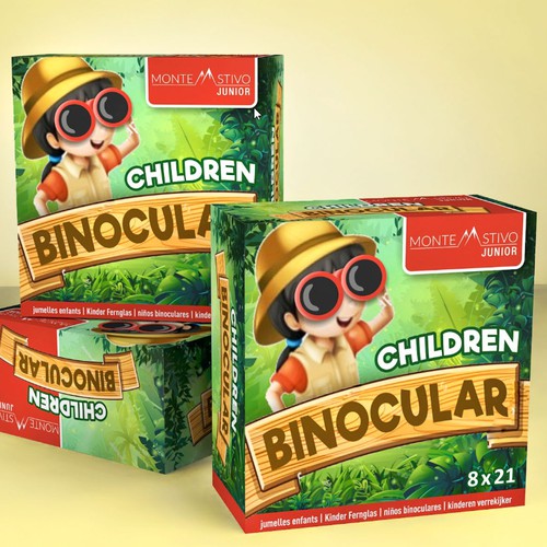 Playful package design concept for children binocular