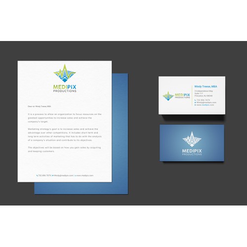 letterhead and business card