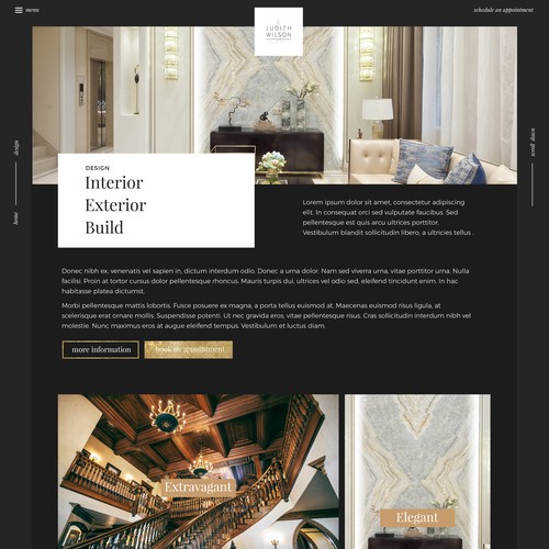 Interior (& fashion) Designer needs Complete Creative looking website