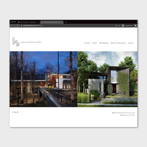 Architecture website portfolio