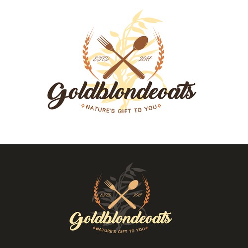 Logo concept for Goldblondeoats cafe