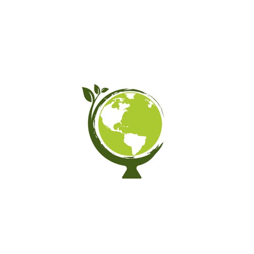 logo for environment with globe and tree