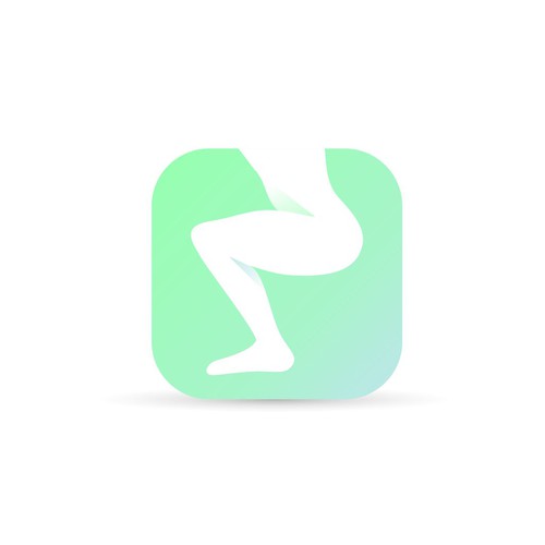 Gluteal muscle training app icon