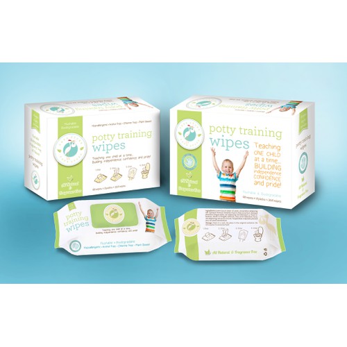  Potty Training Wipe Package Design