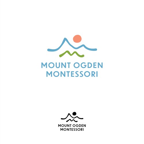 Playful, abstract school logo