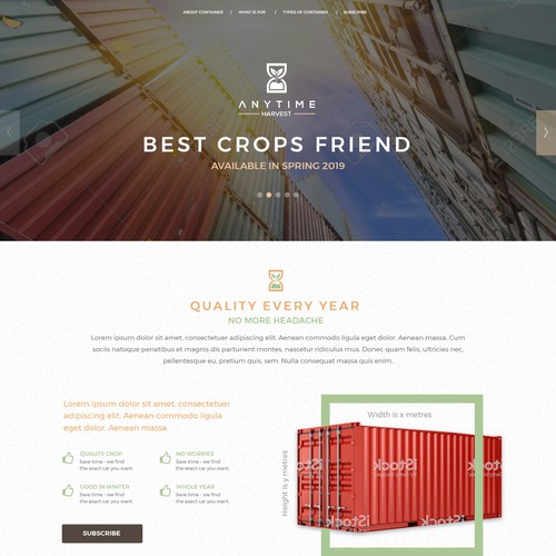 Landing page for crops best friend