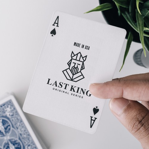 Last King - Minimalist Card Game Logo Design