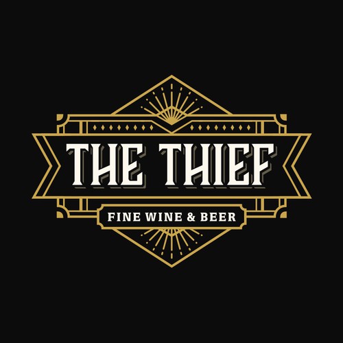 Logo for "The Thief" wine & beer.