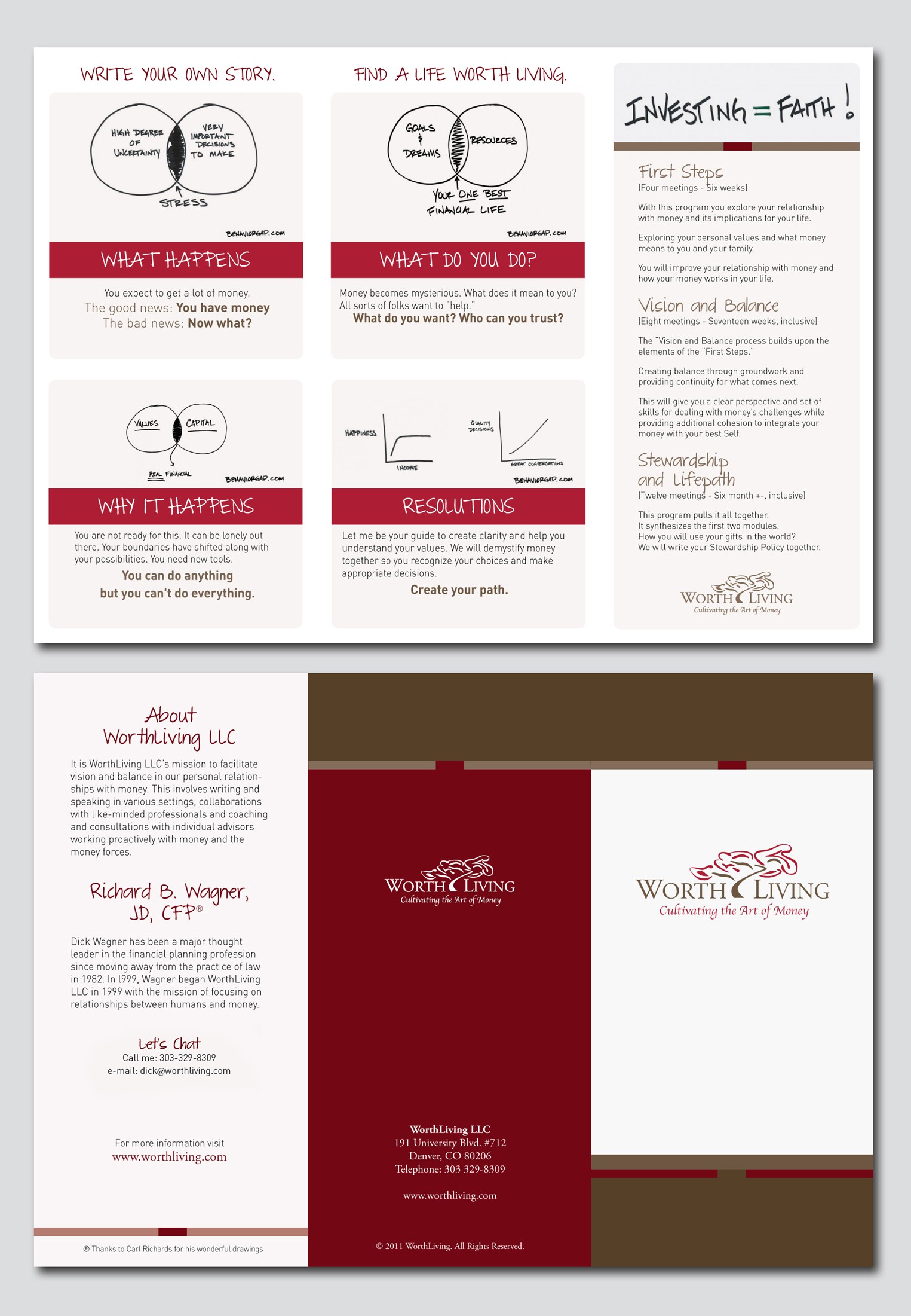 print or packaging design for WorthLiving LLC