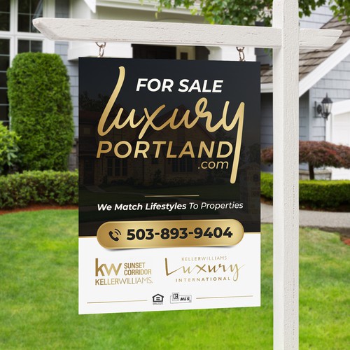 luxury real estate sign